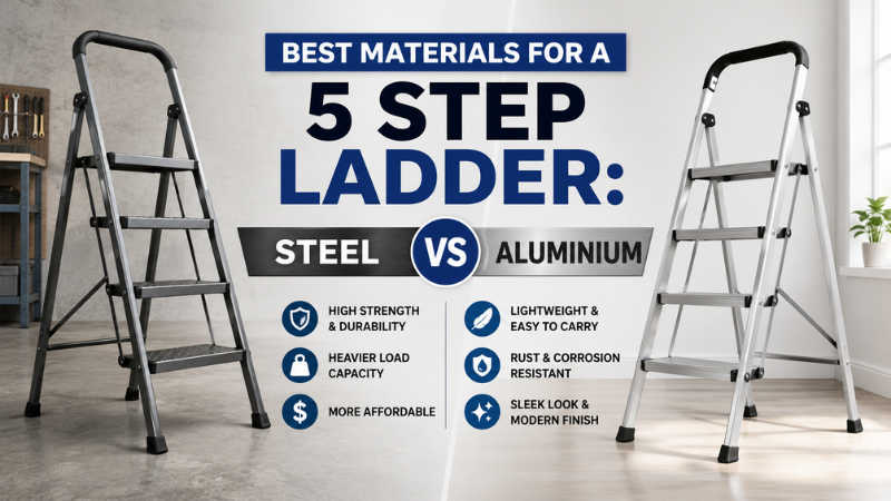 5 Step Ladder Steel vs Aluminium Comparison